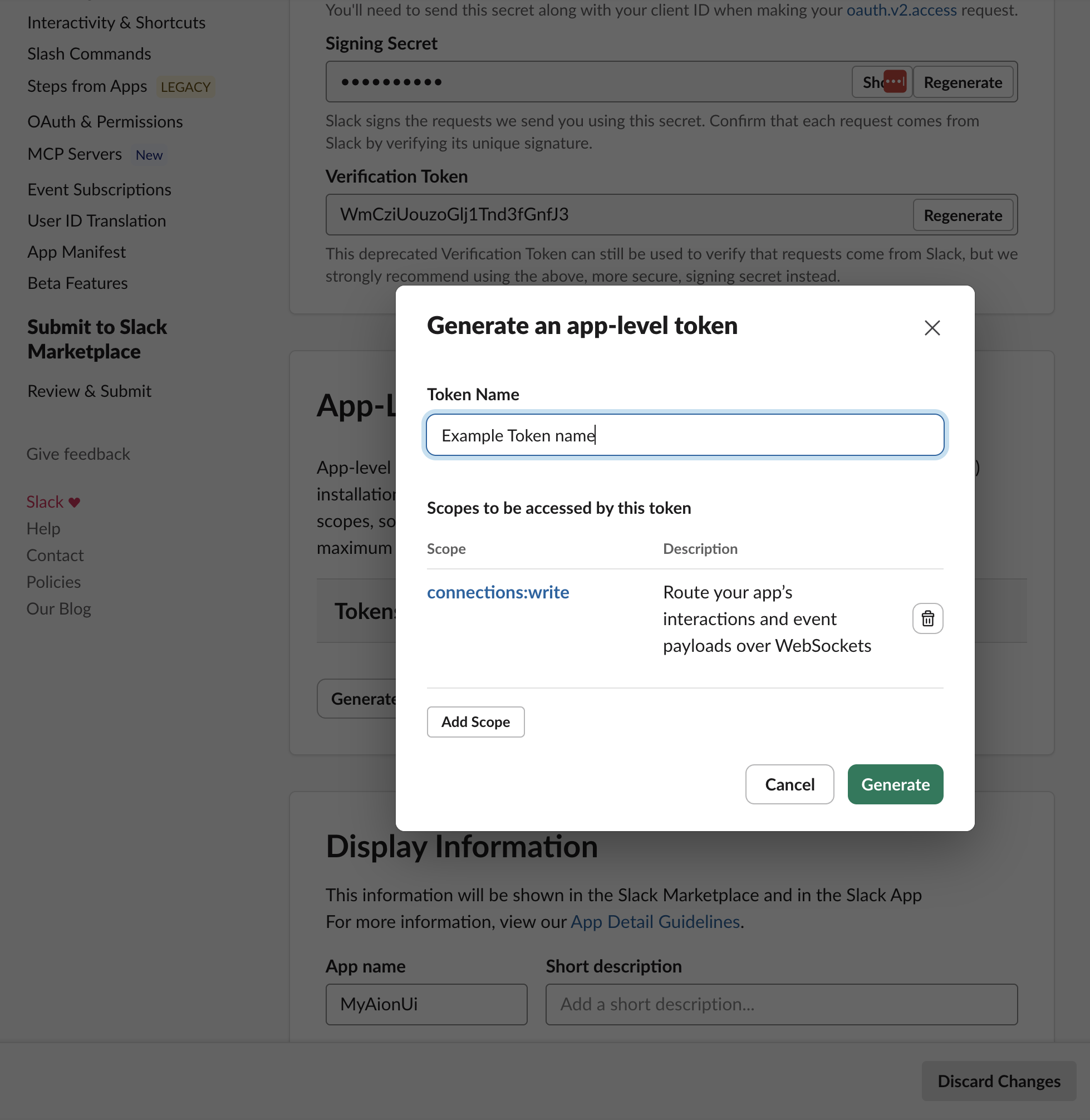 Generate the App-Level Token