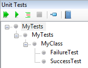 Screenshot of Unit Tests window