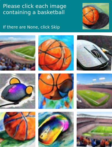 Please click each image containing a basketball