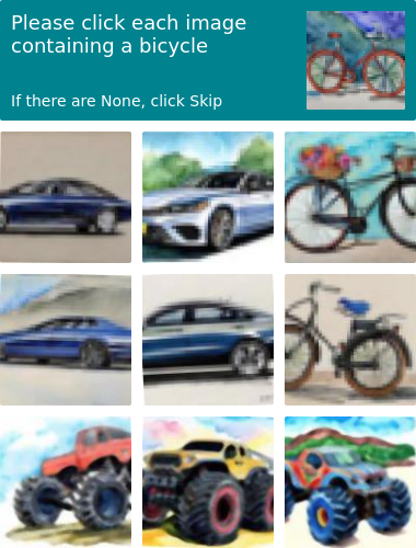 Please click each image containing a bicycle