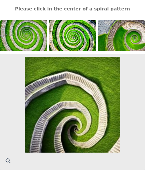 default @ please click in the center of a spiral pattern