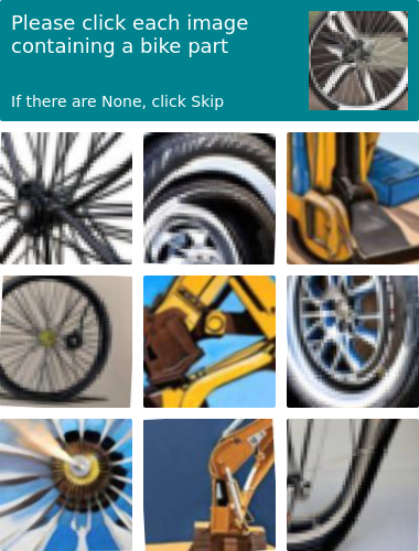 Please click each image containing a bike part