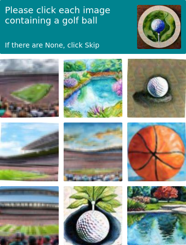 Please click each image containing a golf ball