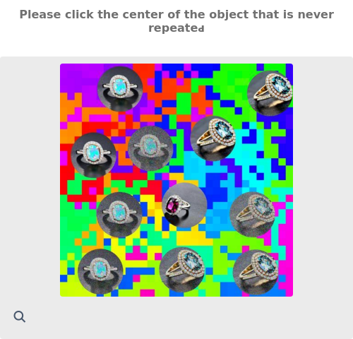 default @ please click the center of the object that is never repeated