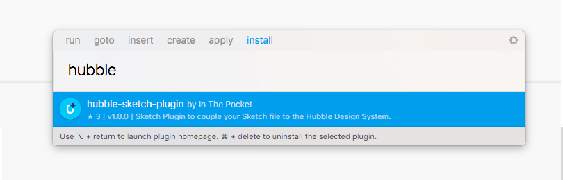 install hubble via sketch runner