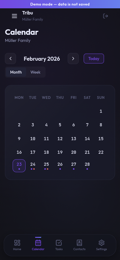 Mobile Calendar