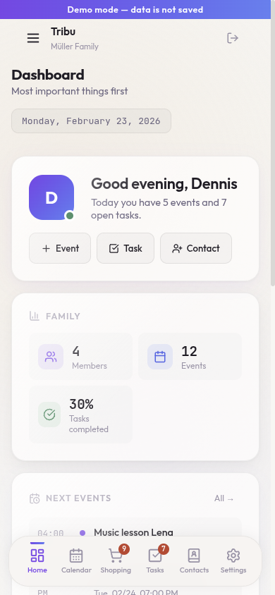 Mobile Dashboard