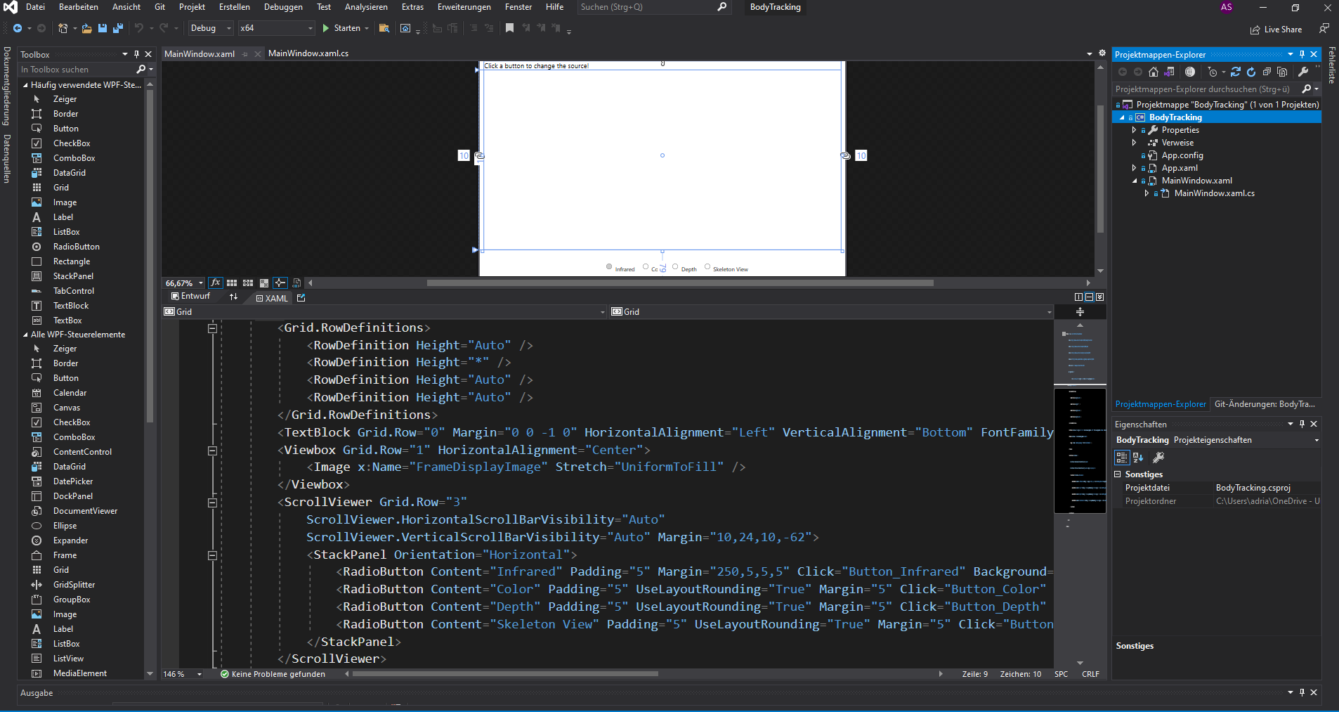 BILD VISUAL STUDIO MIT PASSENDEM CODE