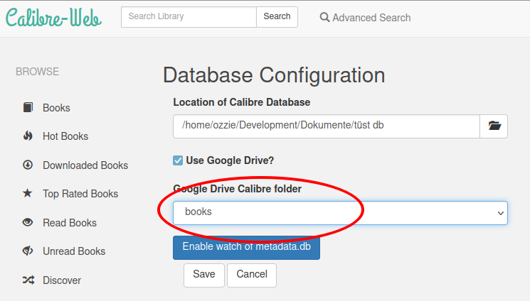 Select Google Drive folder