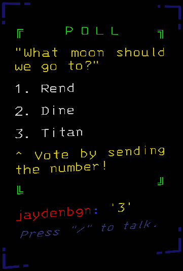 Chat poll