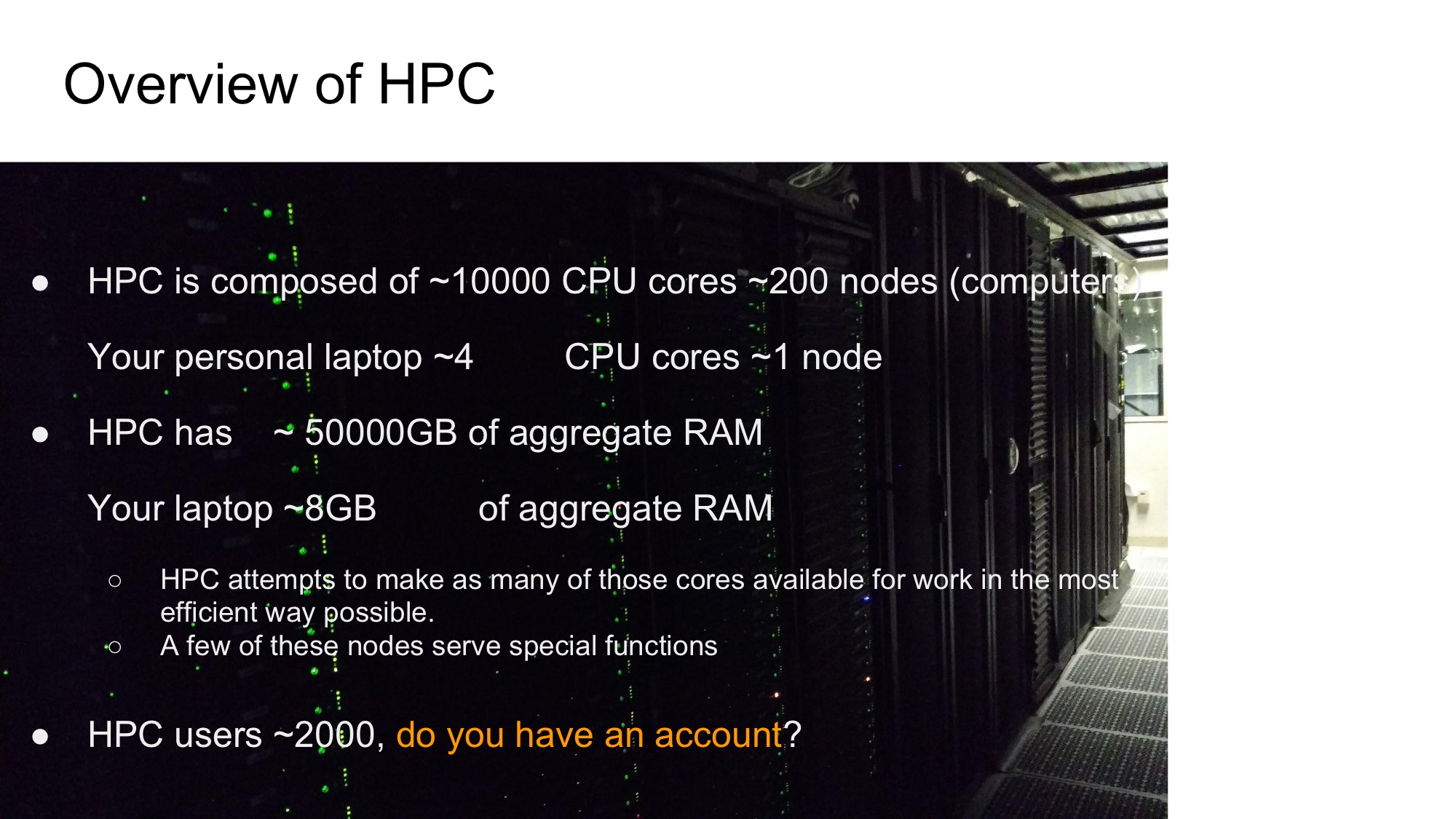 Intro to Linux and HPC