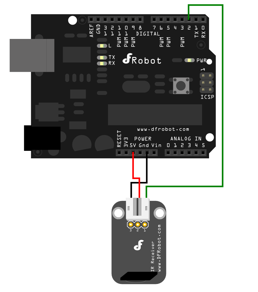 IR Receiver connection diagram