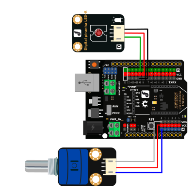 Analog Rotation Sensor V2 connection diagram