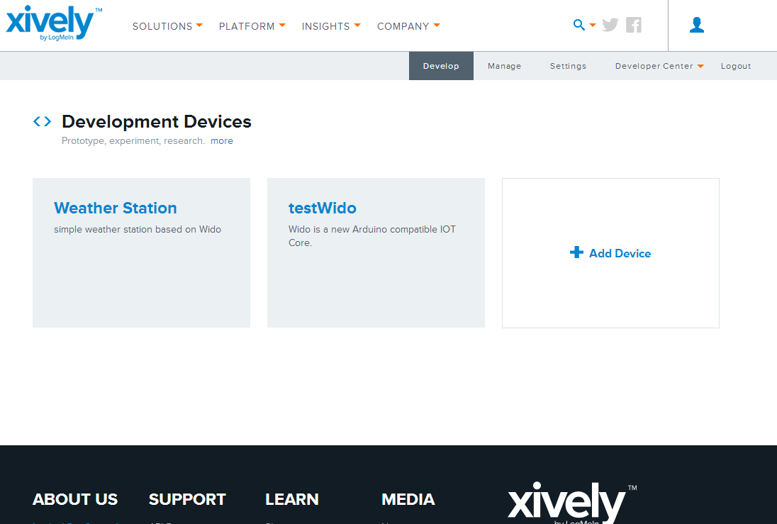  Fig1: Create Xively Account