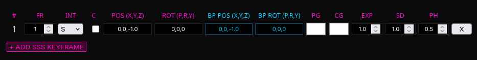 Screenshot of the first empty keyframe