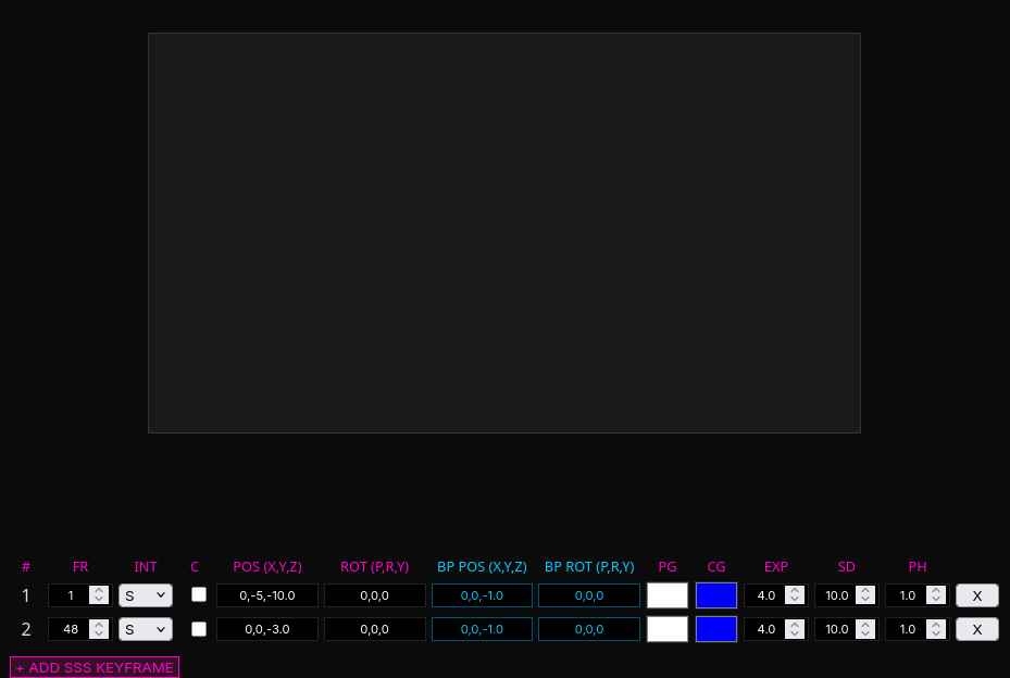 Screenshot of the GUI not really showing a difference on the preview monitor