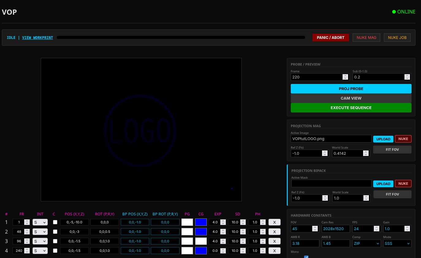 Last CAM VIEW before executing