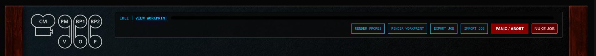 Screenshot of the status section