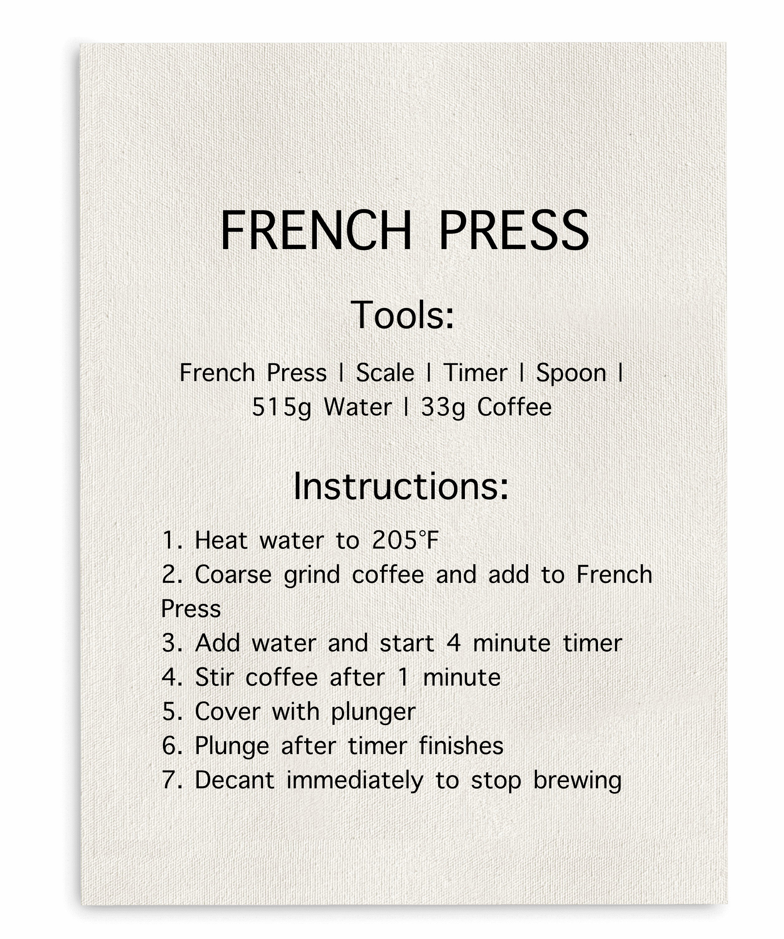 Cips Coffee Roasters Coffee Club Brew Tips for French Press
