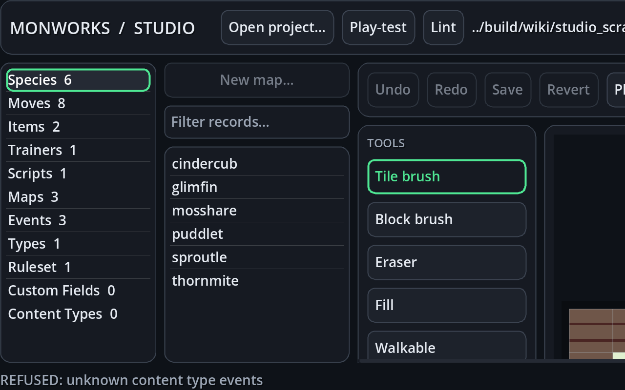Event editor