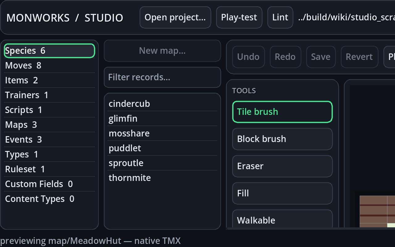 Map workspace