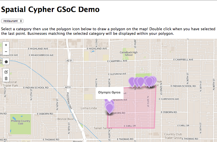 Map demo screenshot