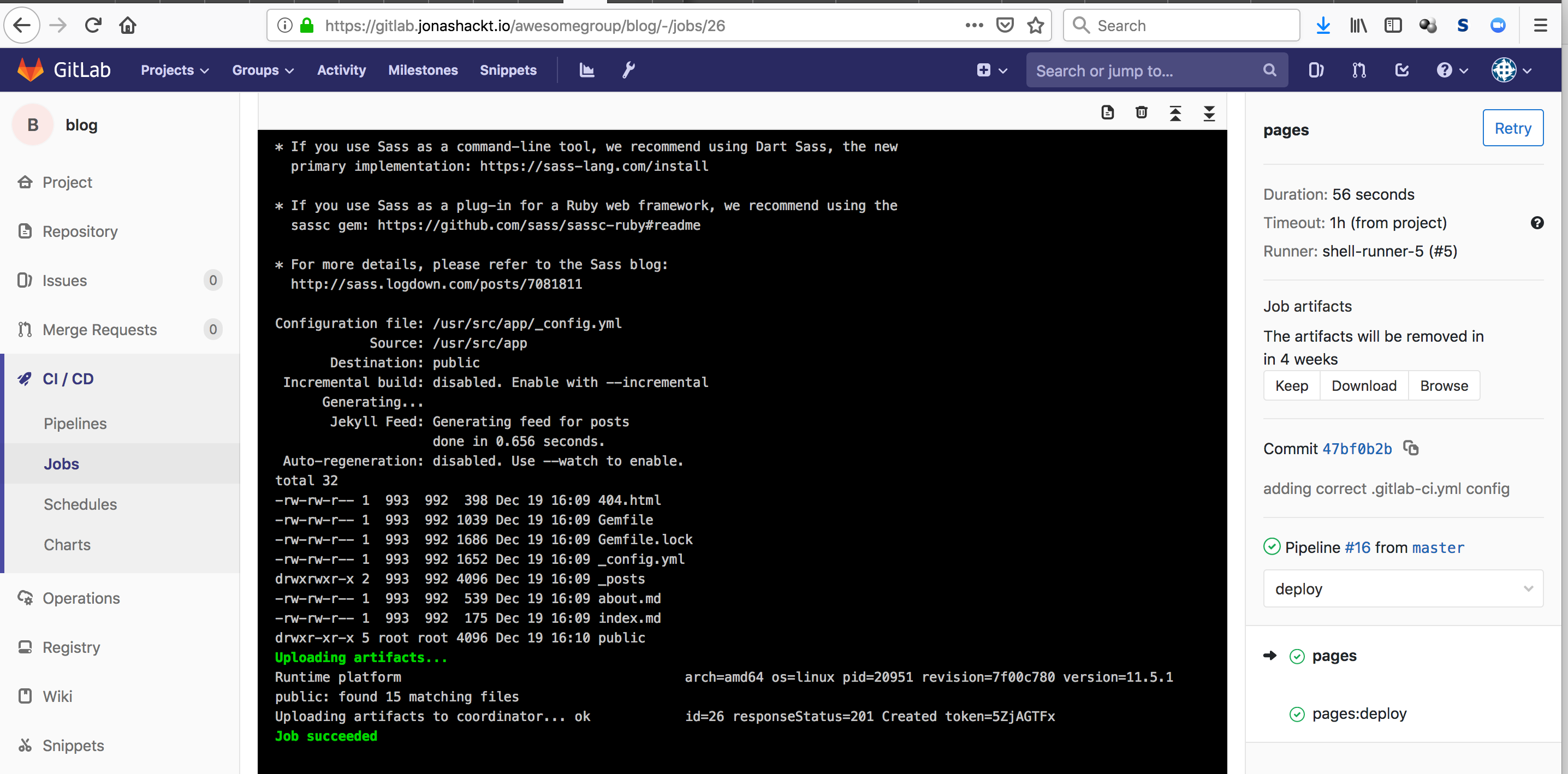 gitlab-pages-successful-first-jekyll-build.png