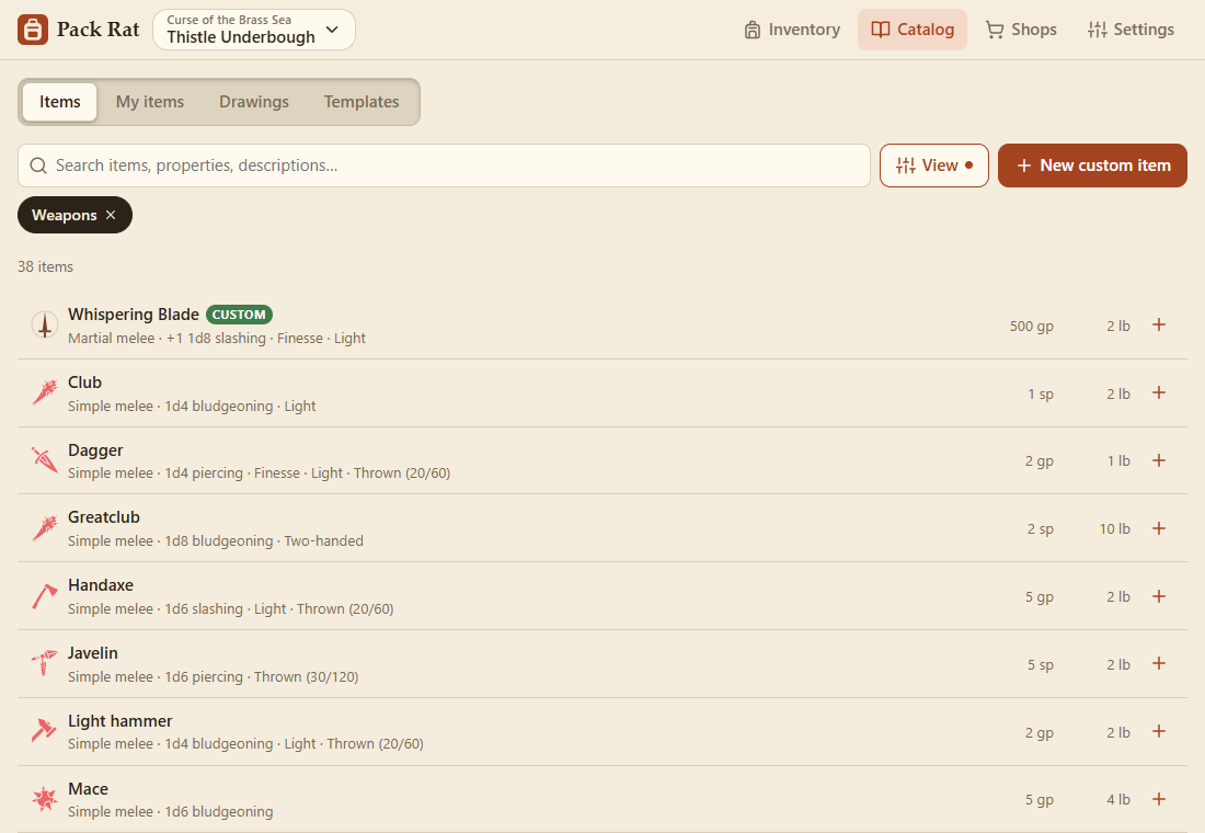 The catalog