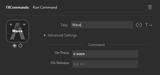 Basic command settings
