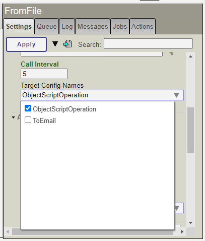 Target setting presented in all Business Hosts created by the Flow Editor