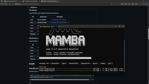 Install Mamba and create a Python environment with QGIS and PCRaster