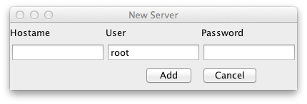 New Server Dialog