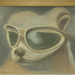 a painting of a dog with sunglasses in the frame_0.png