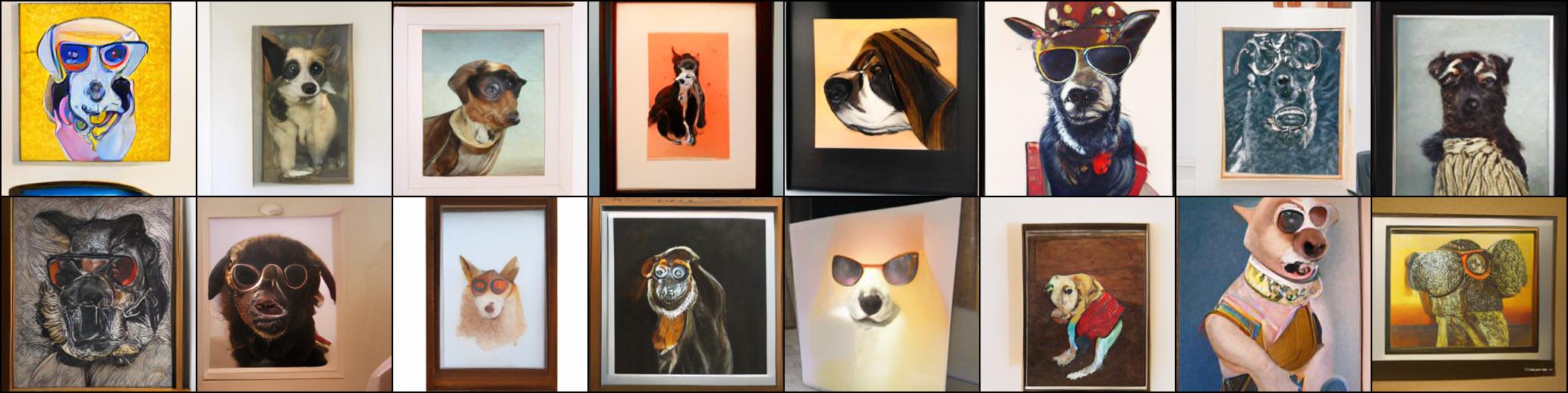 a painting of a dog with sunglasses in the frame._temp_1.0_top_k_1024_top_p_0.95.jpg