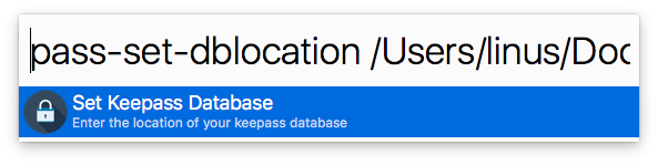 Set database location