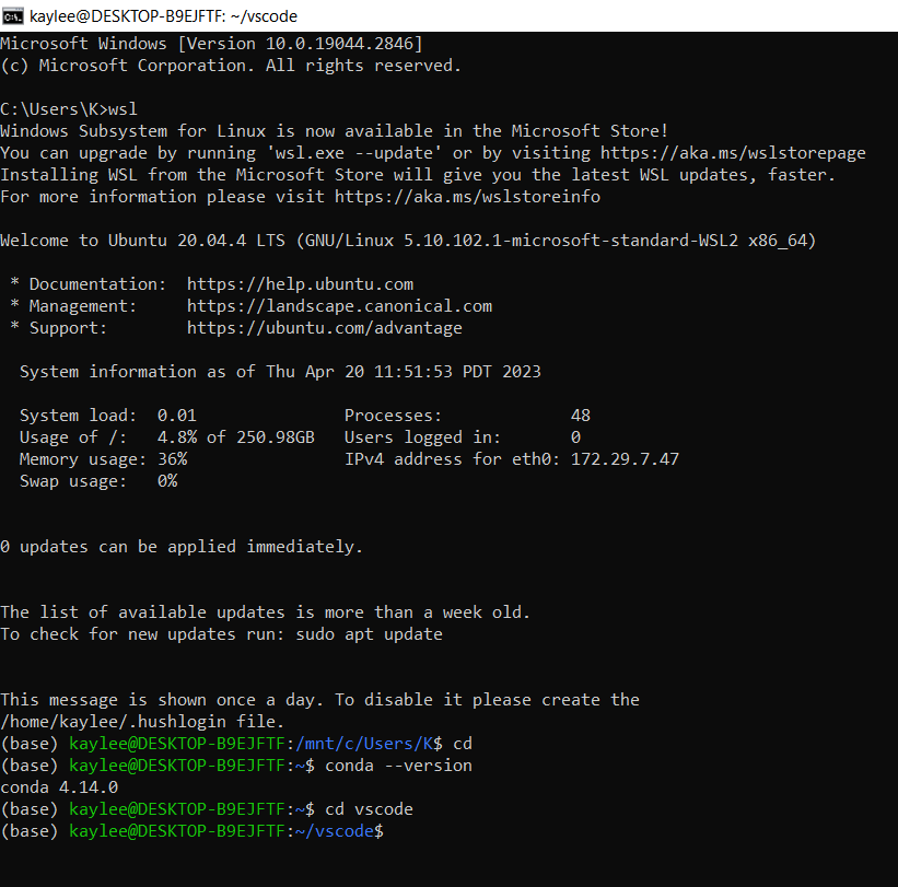 command prompt view