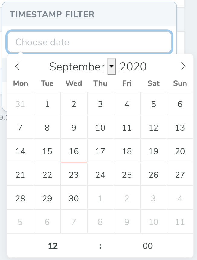 custom date filter