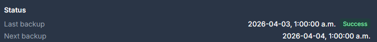 Backup Status