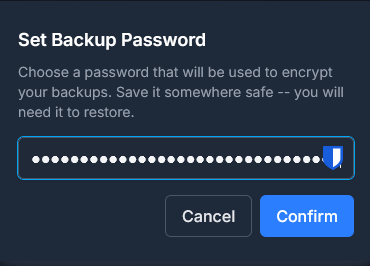 Backup Encryption Enable