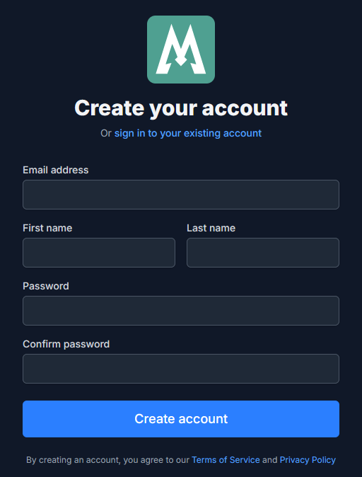 Registration Page