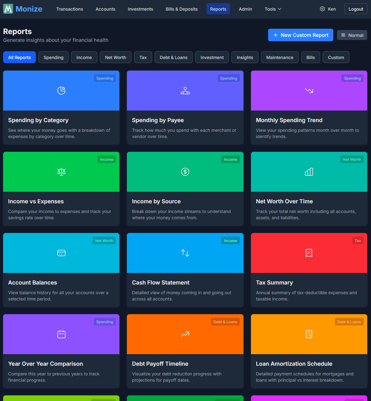 Reports Page