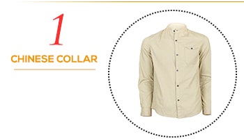 Fashion Fusion Beige Long Sleeved Shirt with Chinese Collar