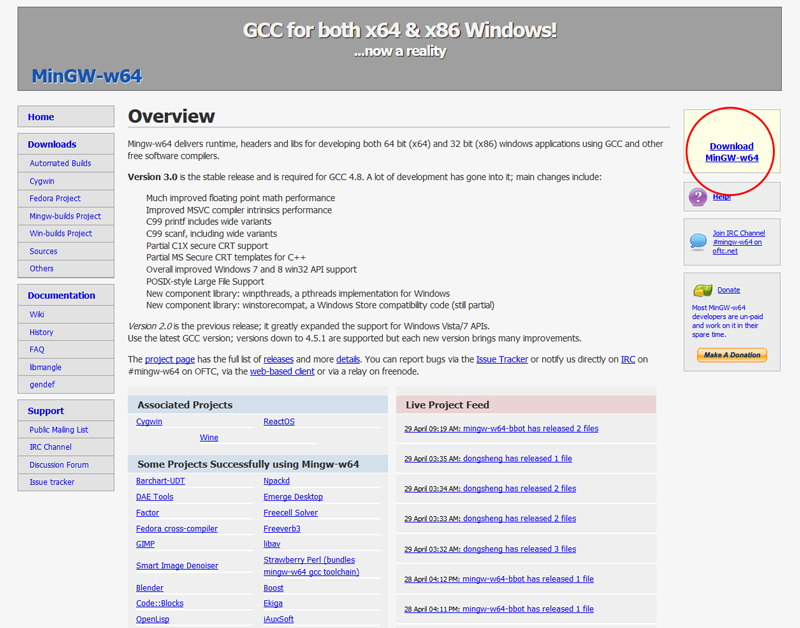 MinGW-w64 project main page
