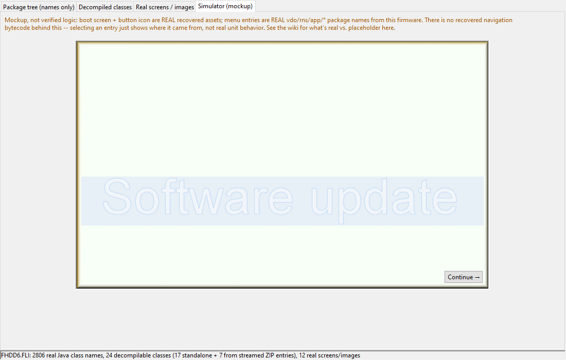 Simulator: boot screen