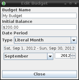 edit budget dialog