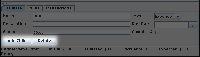add/delete estimate