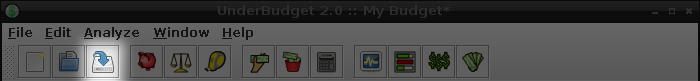 save budget toolbar icon