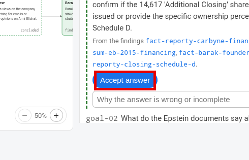 A red frame marks Accept answer.