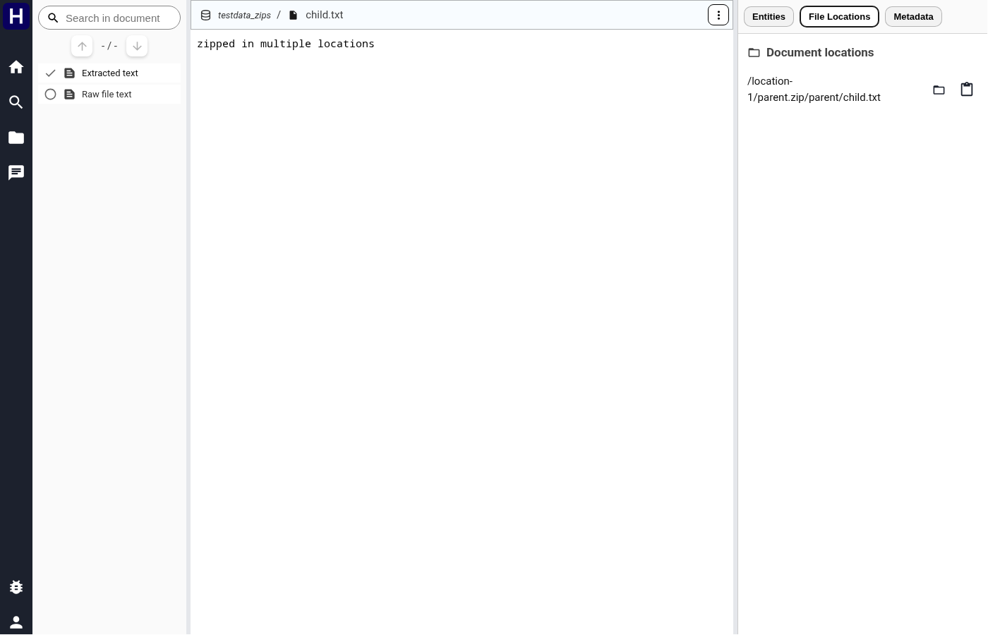 Archive member file locations