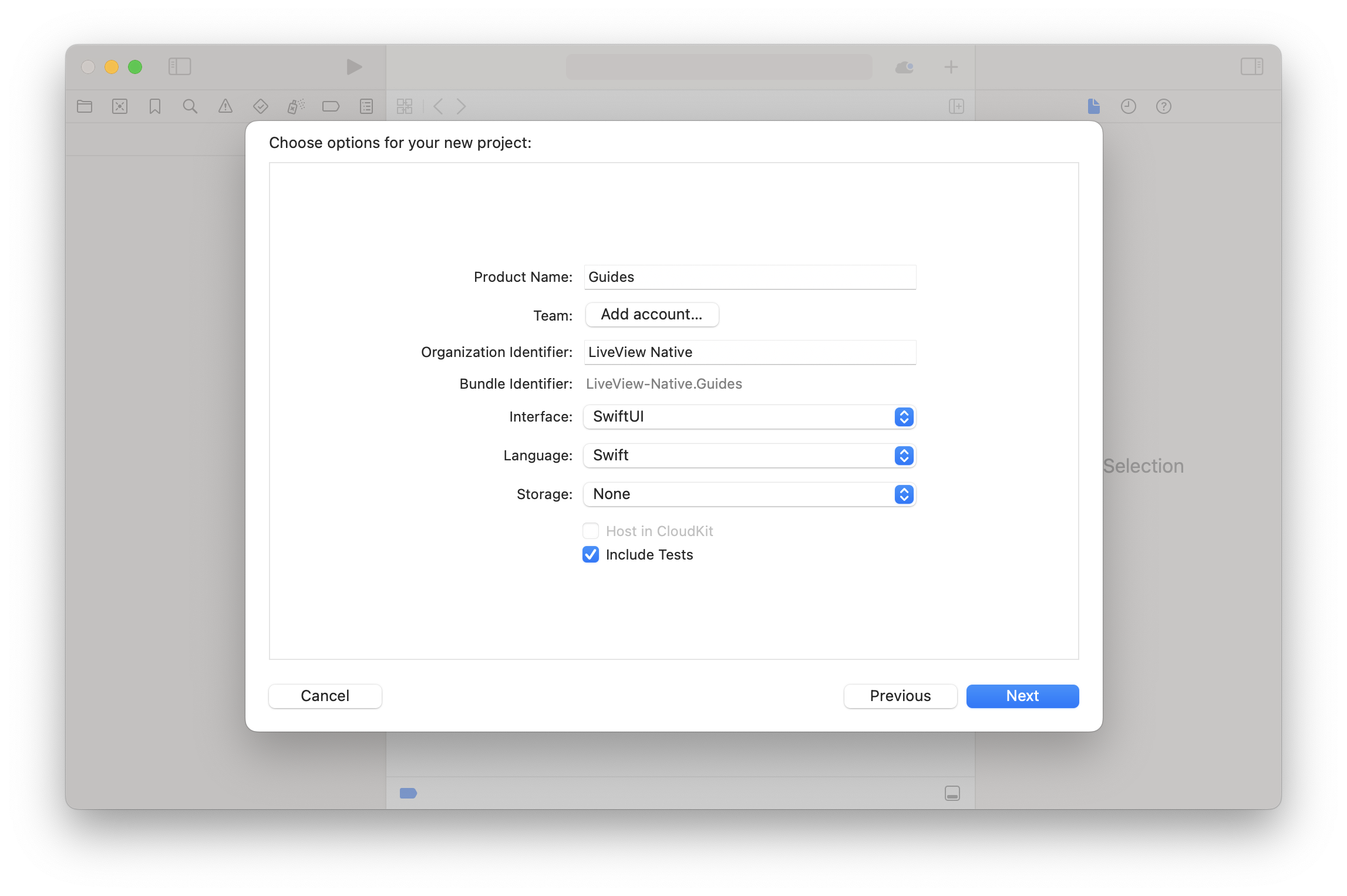 Xcode Choose Options For Your New Project